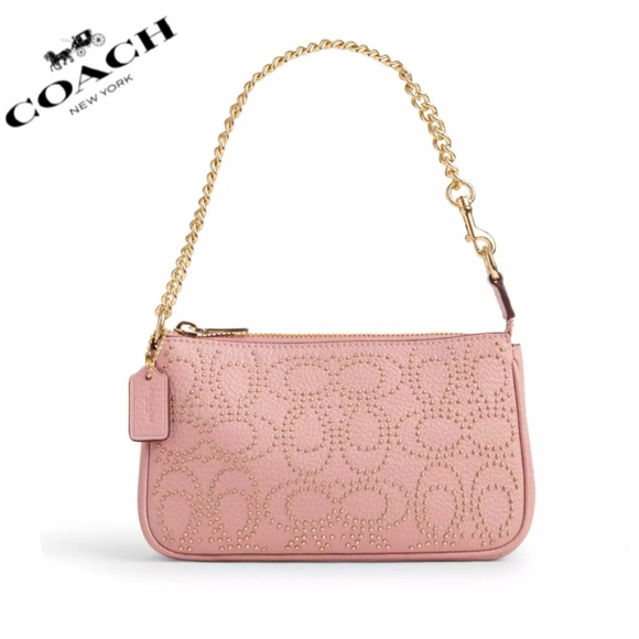 NWT COACH Nolita 19 With Signature Rivets Leather in Pink - Picture 1 of 9